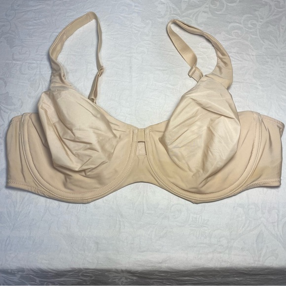 Wacoal Demi Nude Stretchy Bra Comfortable Nordstrom TShirt Underwire 40D EUC - Picture 1 of 7